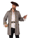 Veste longue de pirate grise homme