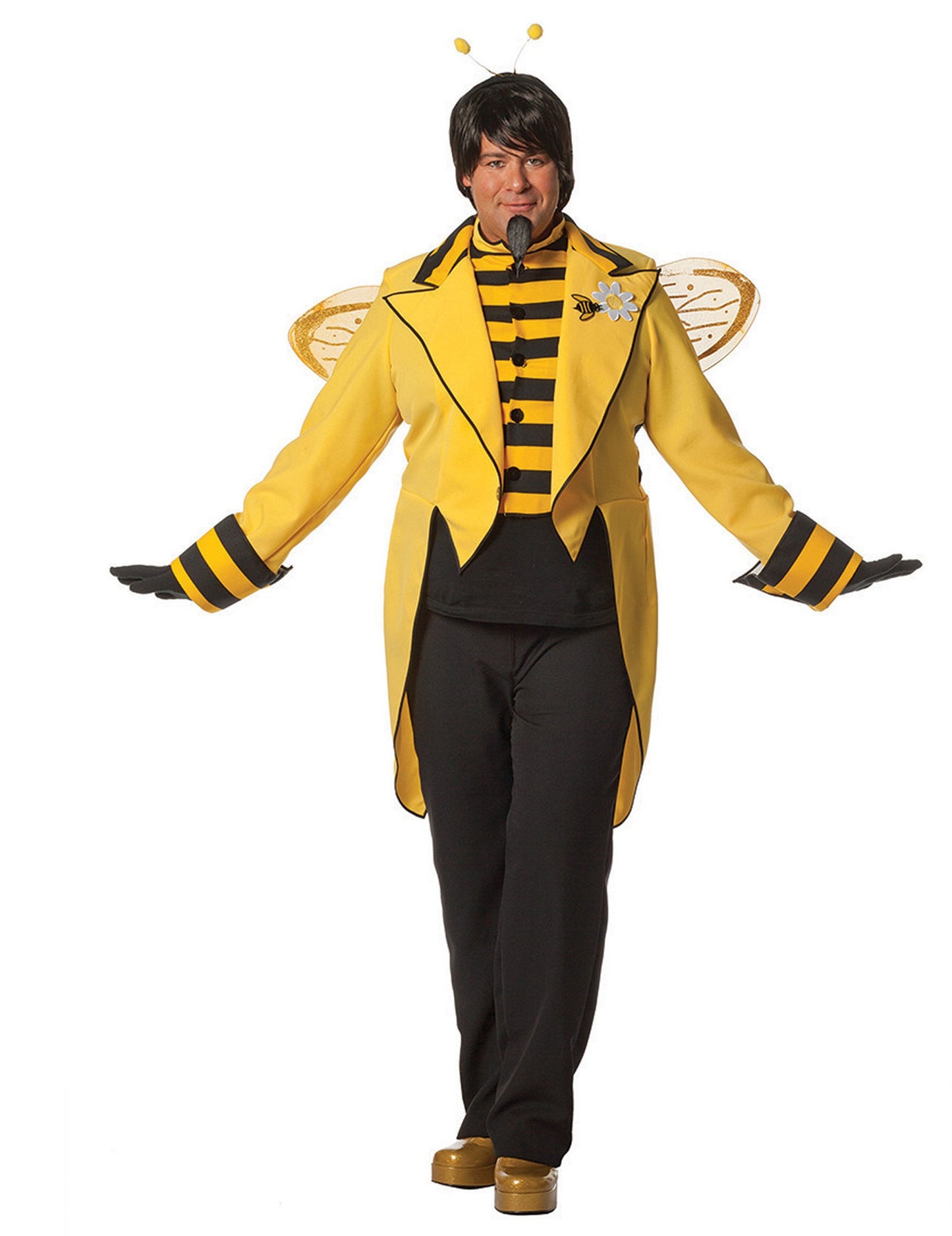 Vue de face de la veste queue de pie abeille