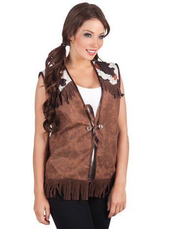 Veste western marron femme