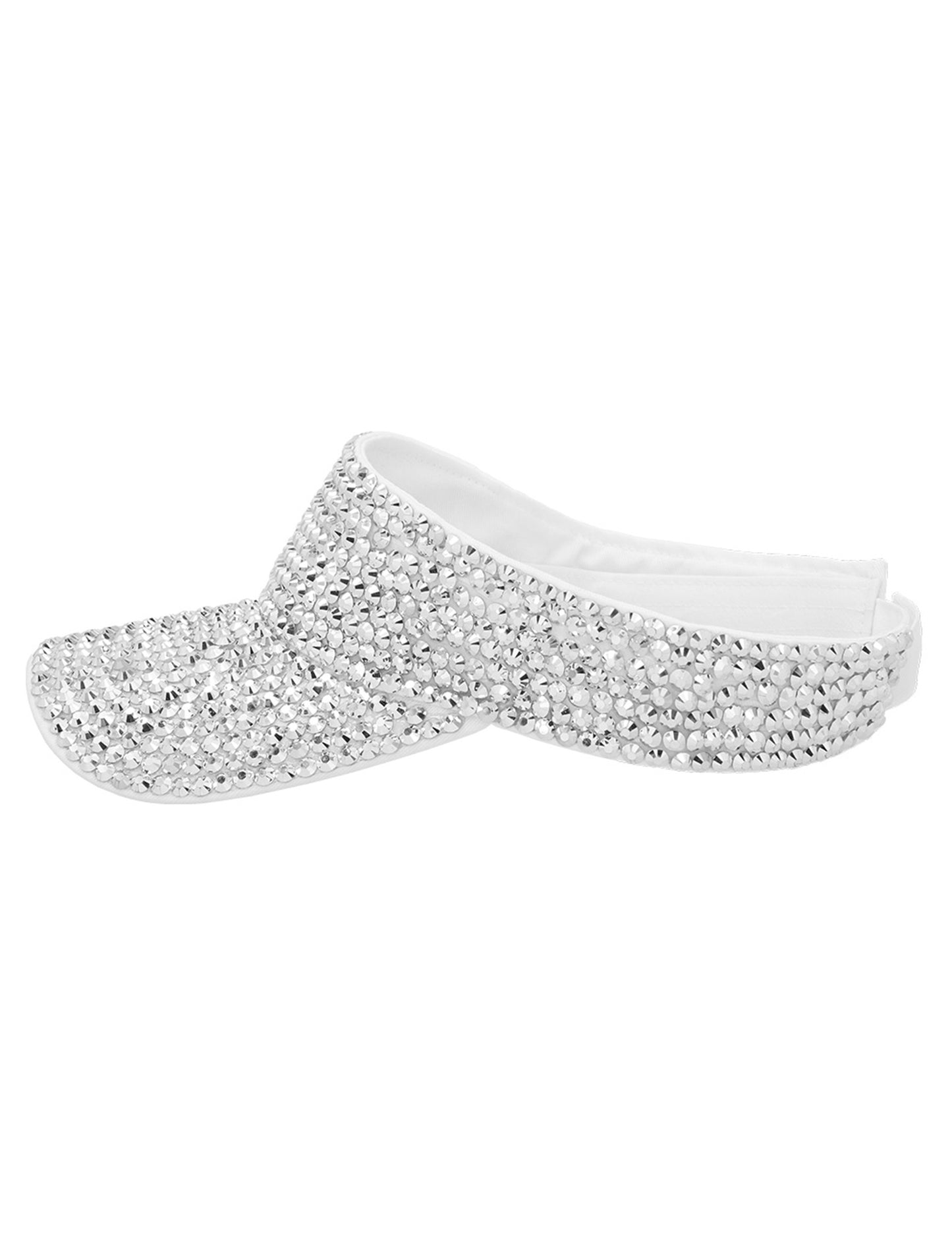 Srebrni vizir z okrasnimi kamni za odrasle