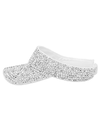 Srebrni vizir z okrasnimi kamni za odrasle