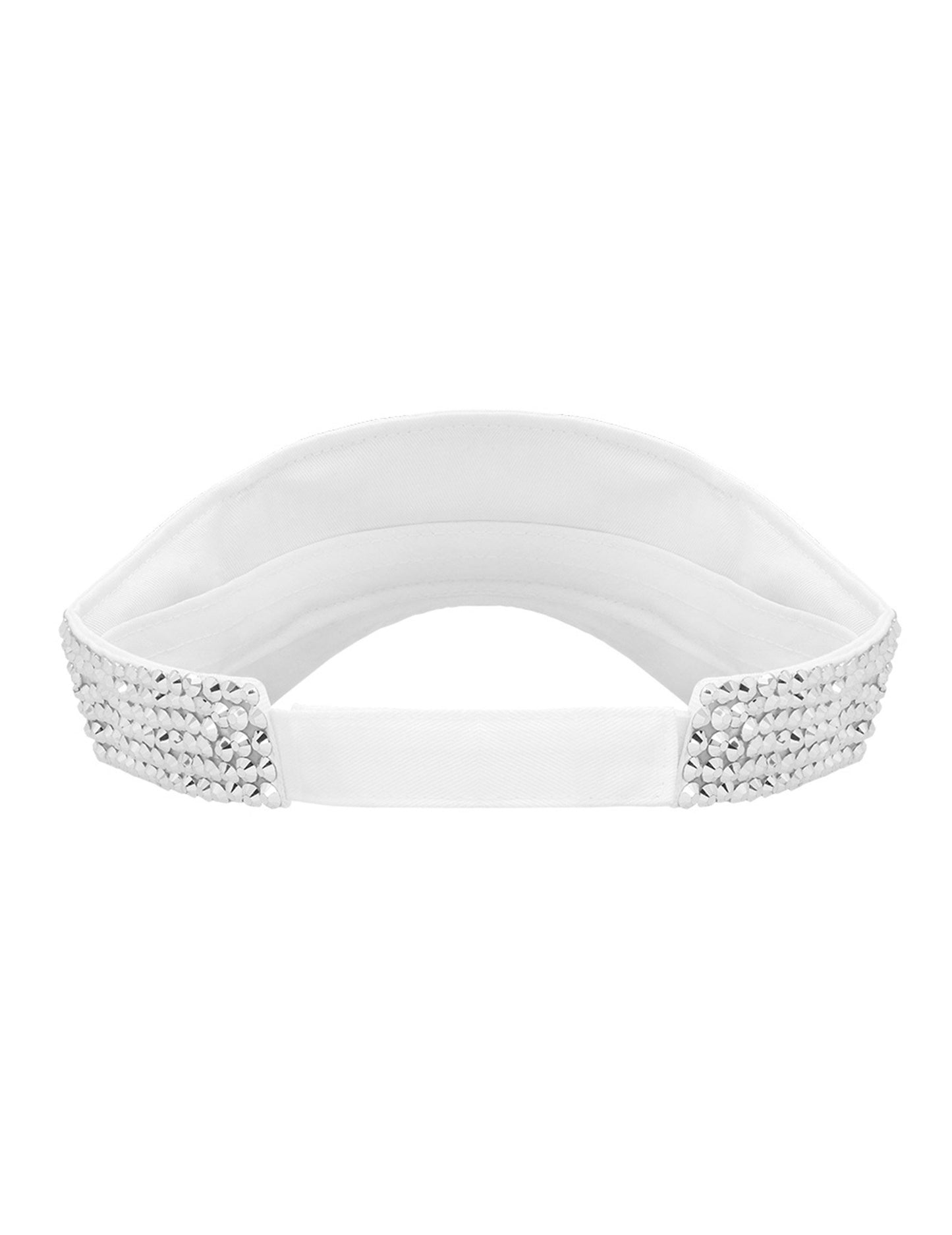 Srebrni vizir z okrasnimi kamni za odrasle