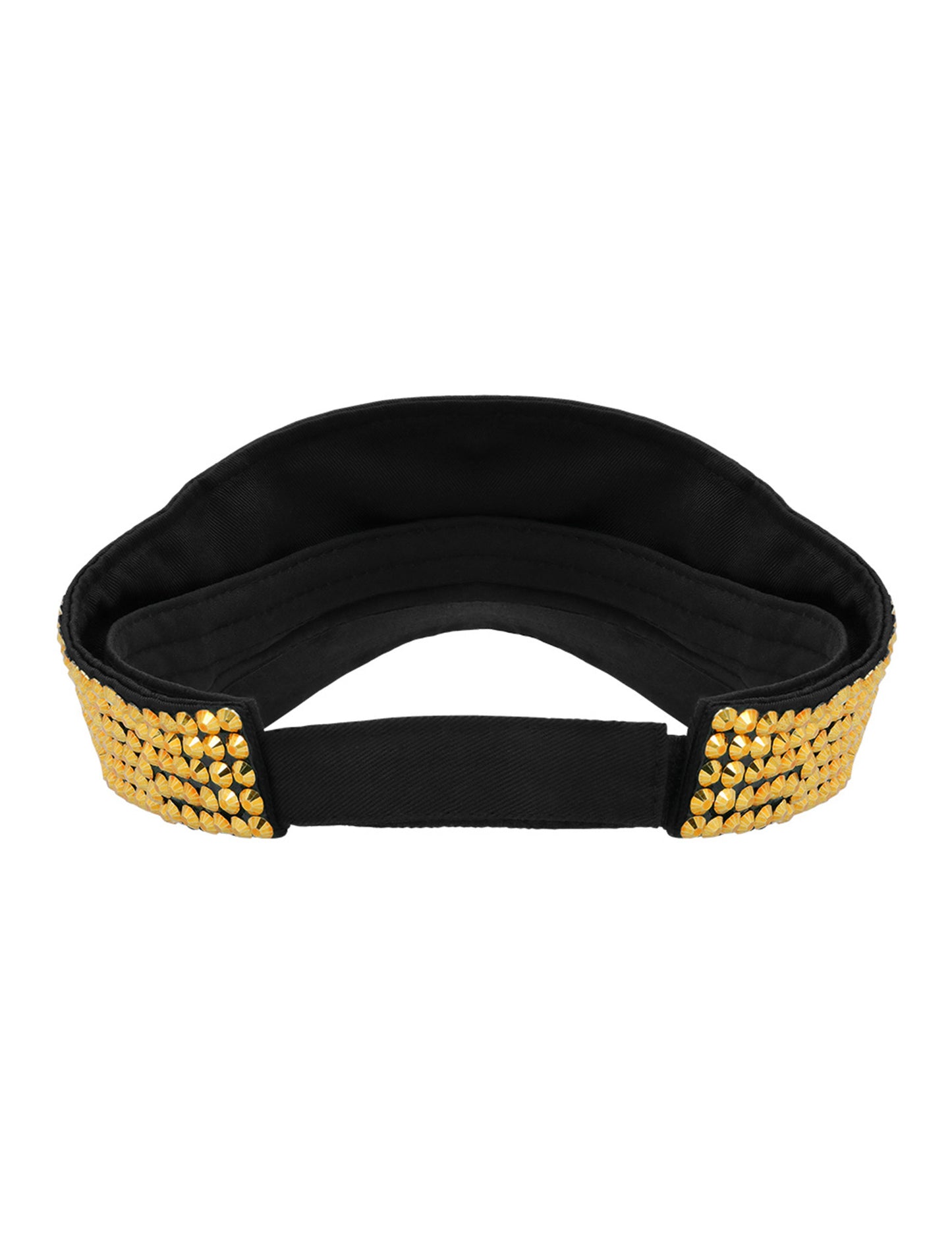 Vizir z zlatimi okrasnimi kamni za odrasle