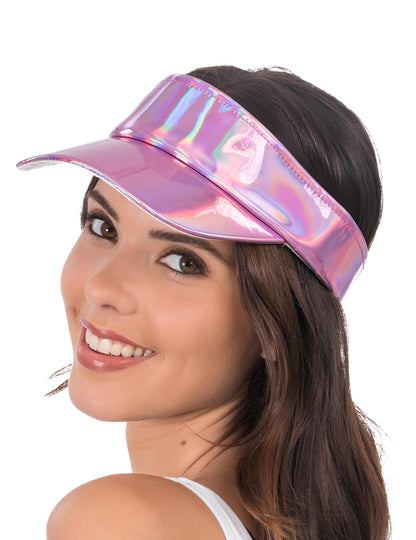Rožnati iridescentni vizir za odrasle 