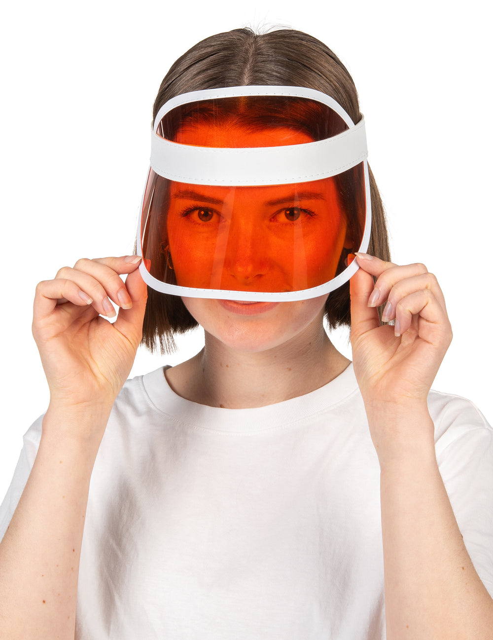 Vue de face de la visière joueur de poker