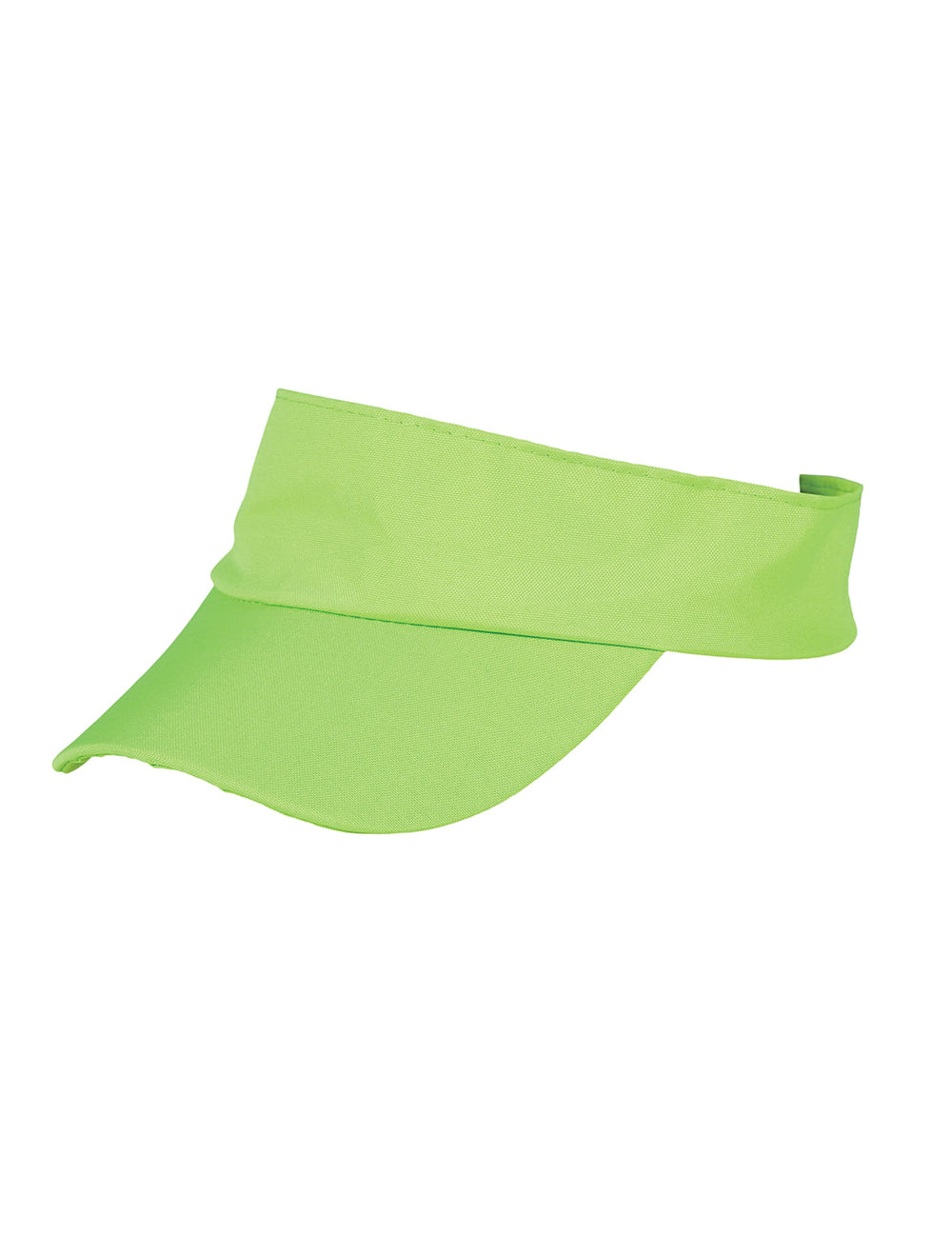 Vue de profil de la visière néon pour adulte vert