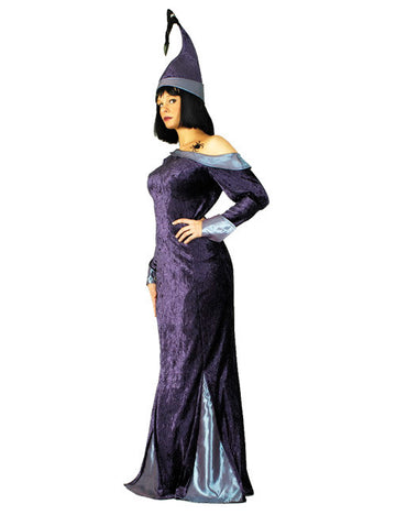 Kostum čarovnice čarodejke za ženske Pravljična vijolično-siva 