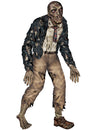 Zombie articulé Halloween pour décoration avec costume en lambeaux et cravate